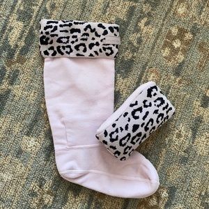 Hunter Lilac Leopard Print Boot Socks